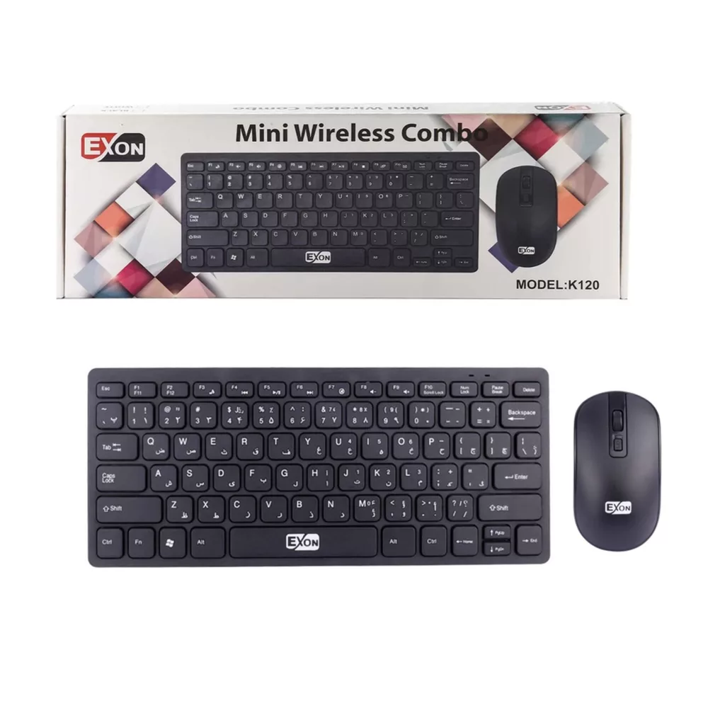 کیبورد و ماوس بی سیم اکسون مدل مینی K-120