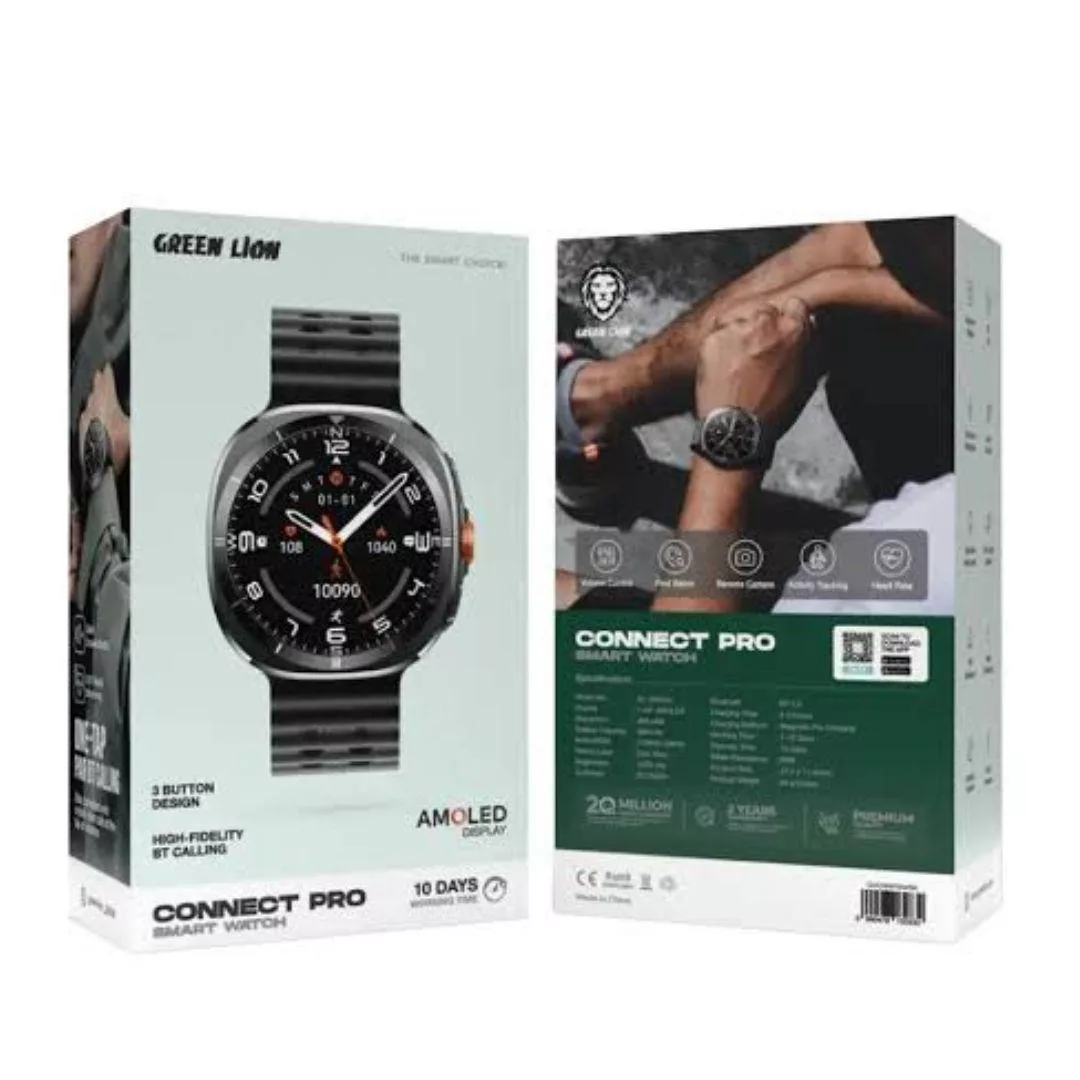 ساعت هوشمند 1/43 اینچی گرین لاین مدل Connect pro بند سیلیکونی