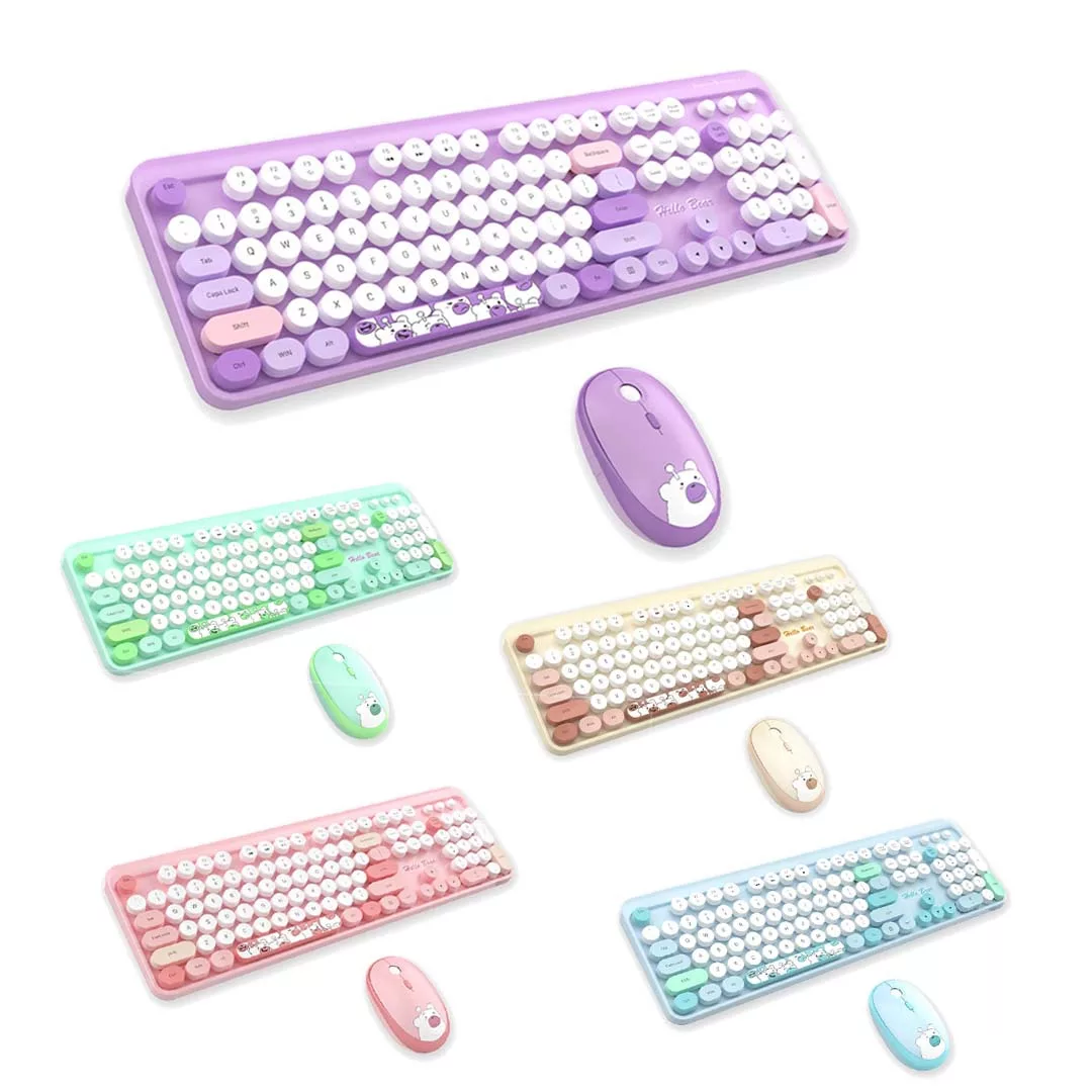 کیبورد و ماوس بی سیم گیزر مدل Hello Bear