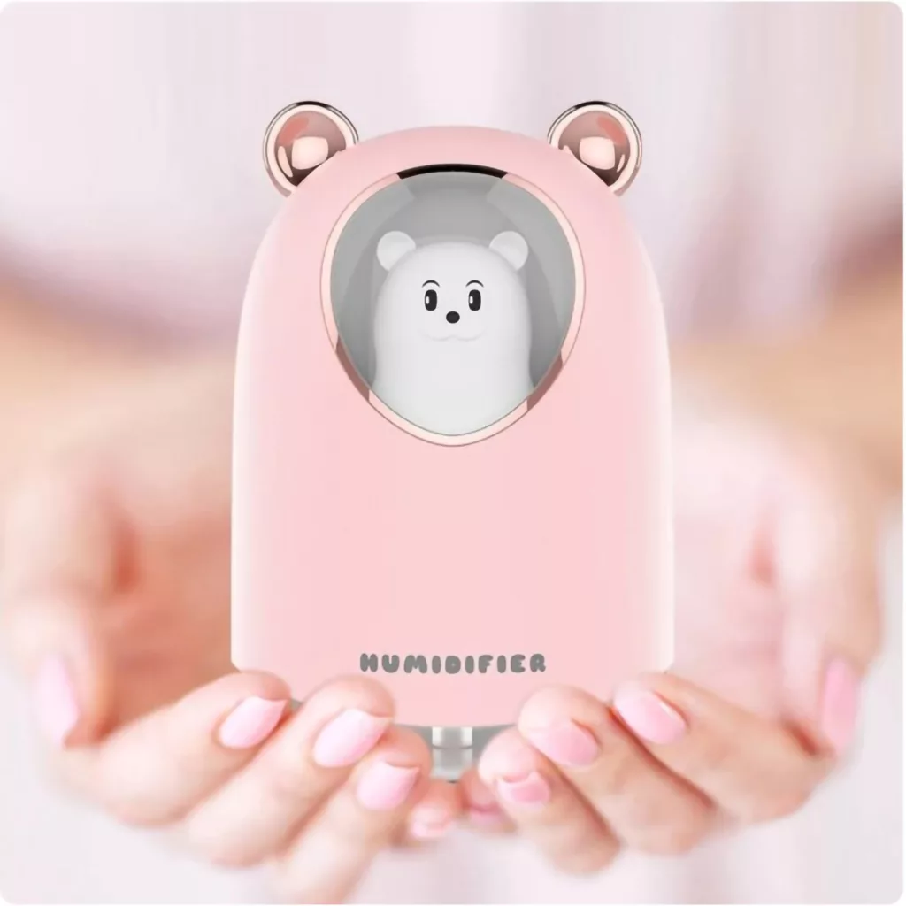 دستگاه بخور و رطوبت‌ساز سرد مدل خرس طرح چراغ دار