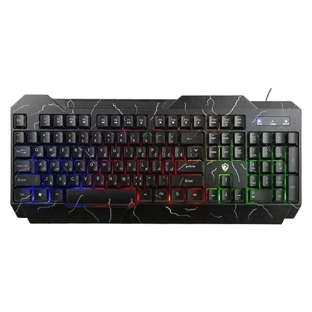 کیبورد مخصوص بازی بیاند مدل BGK-9500، سوییچ ممبران ، Full Size، نورپردازی LED RGB