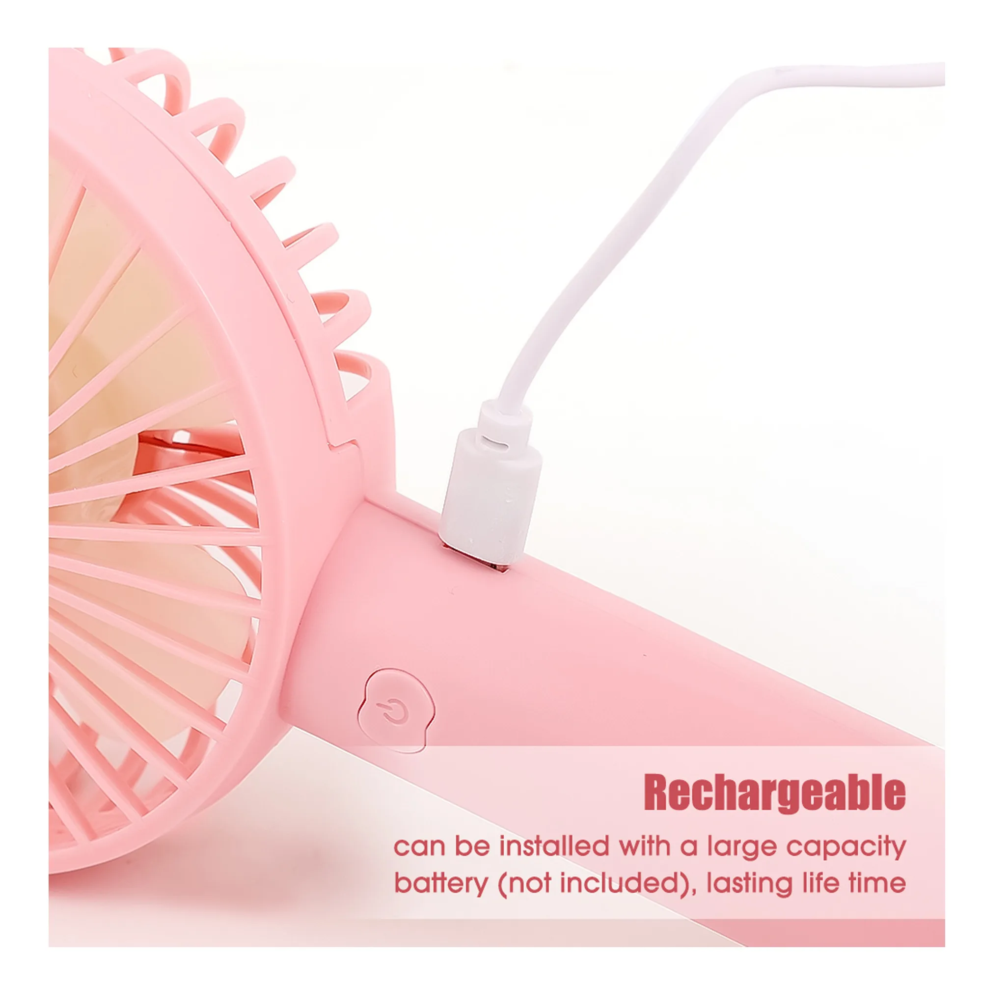 پنکه شارژی مدل دستی کد 744