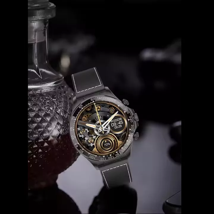 ساعت هوشمند مدل 2025 Fashion Crown دارای قابلیت های صفحه نمایش رنگی، صفحه نمایش لمسی، کنترل سطح اکسیژن خون، قابلیت مکالمه از طریق بلوتوث بند استیل