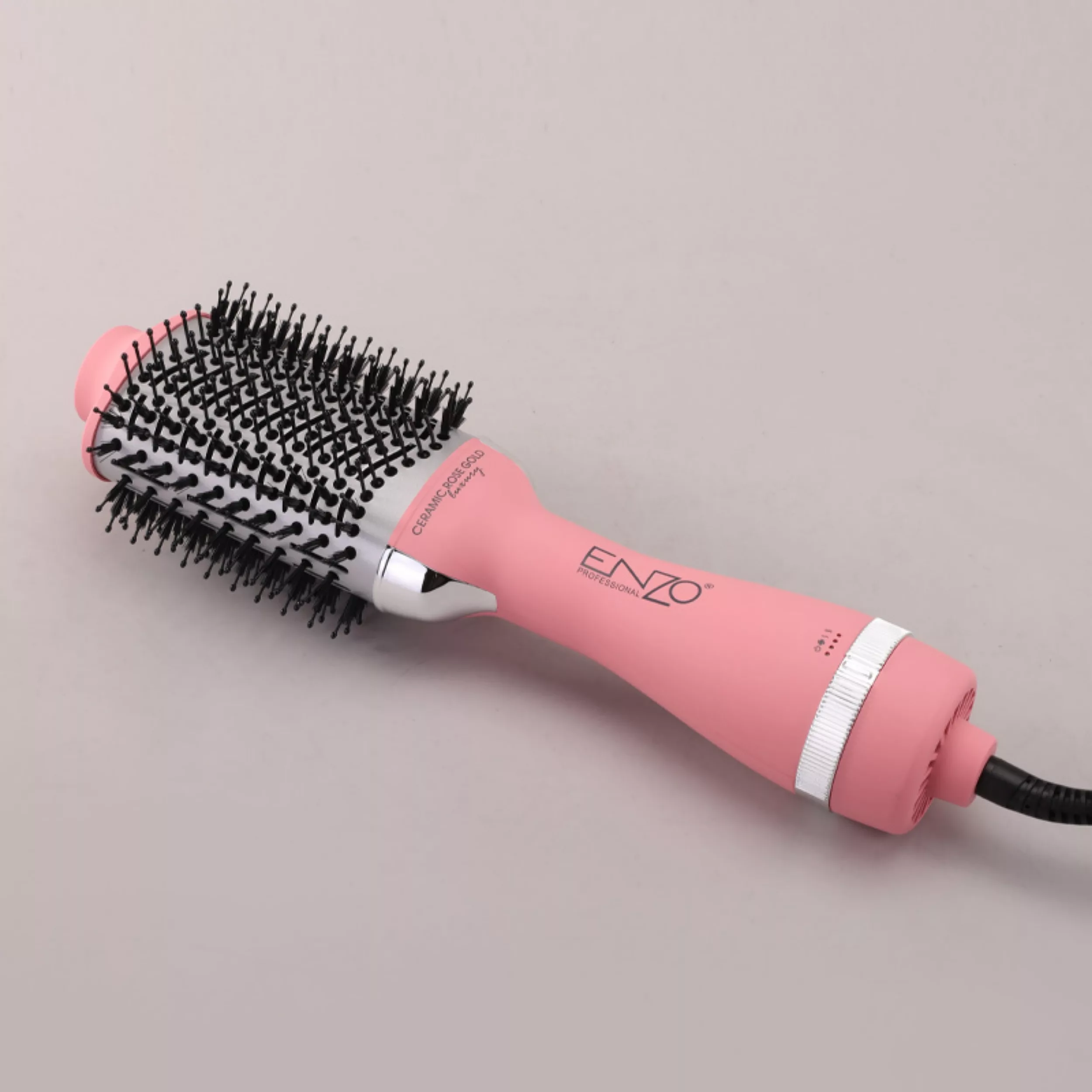 سشوار برس‌دار حالت‌دهنده حرفه ای 1500 وات انزو پروفیشینال مدل EN-5610 3in1 به همراه اتو مو و فر کننده مو