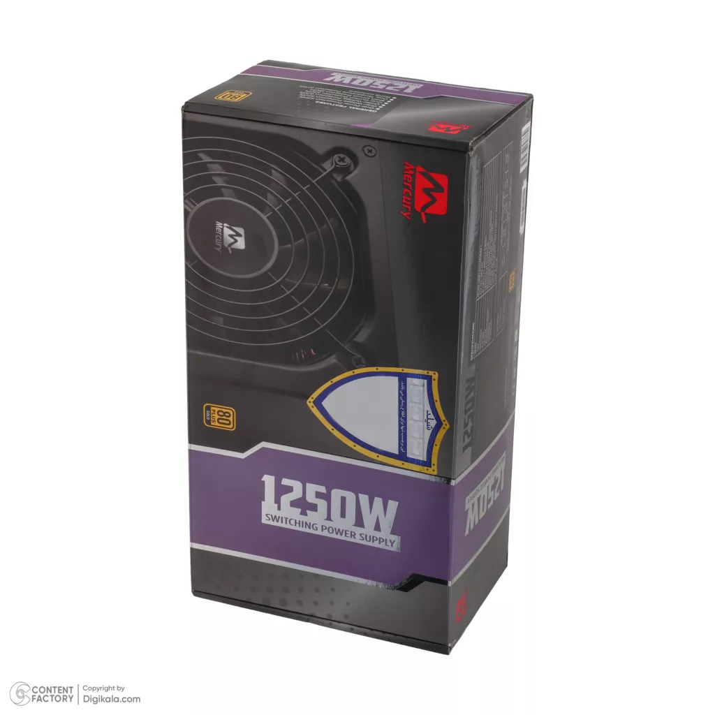 منبع تغذیه کامپیوتر نیمه ماژولار 1250 وات مرکوری مدل M1250-GSM