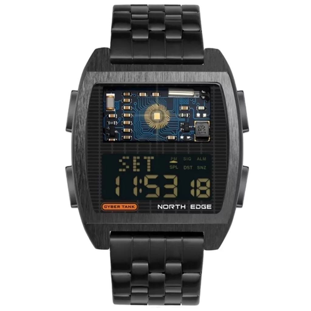 ساعت هوشمند 41 میلی متری نورث اج مدل CYBER TANK با بند استیل