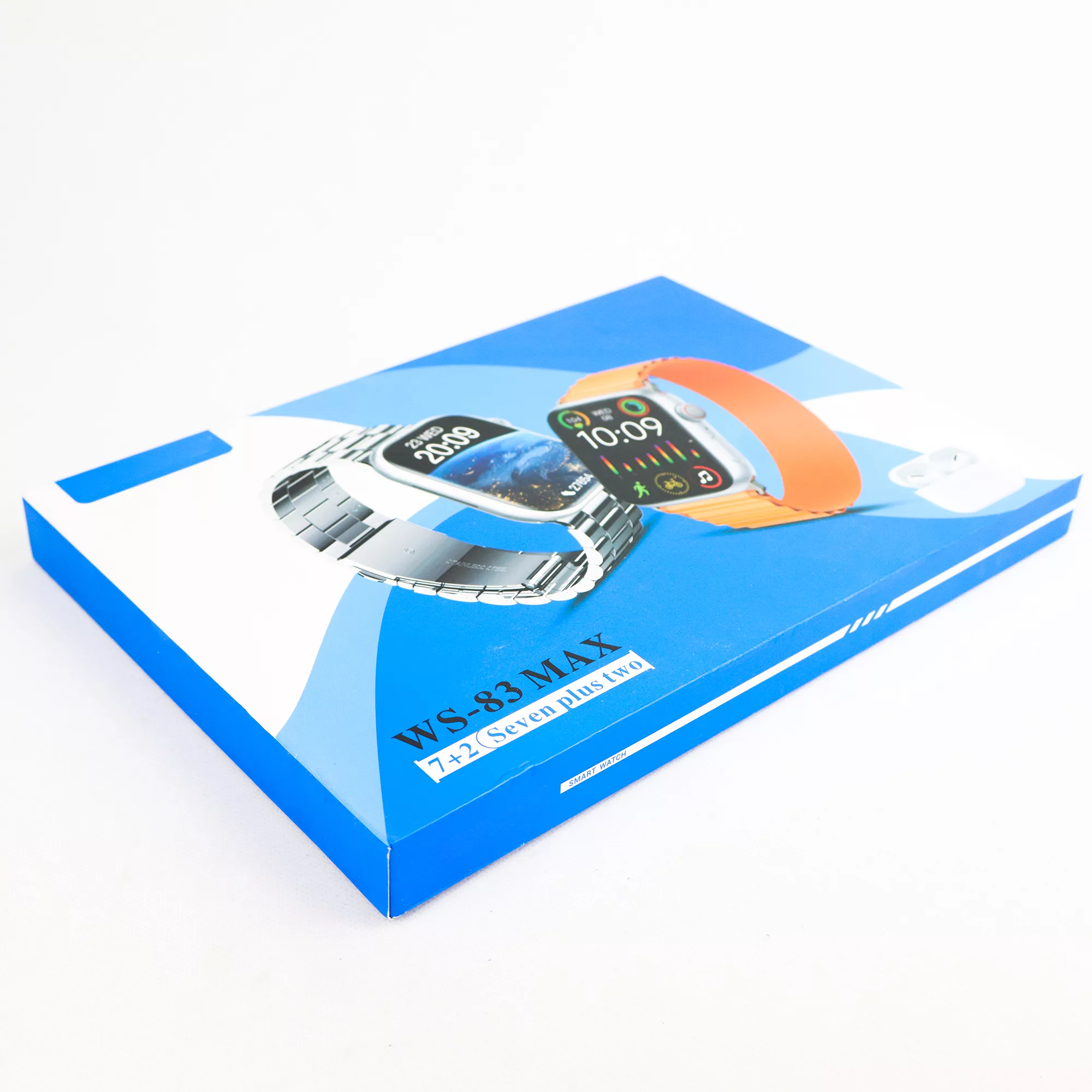 ساعت هوشمند دبلیو اِس مدل WS-83 MAX دارای قابلیت های صفحه نمایش رنگی، صفحه نمایش لمسی، کنترل موسیقی (Music Player)، کنترل سطح اکسیژن خون، قابلیت مکالمه مستقیم، قابلیت تغییر طرح ساعت یا تم بند سیلیکون