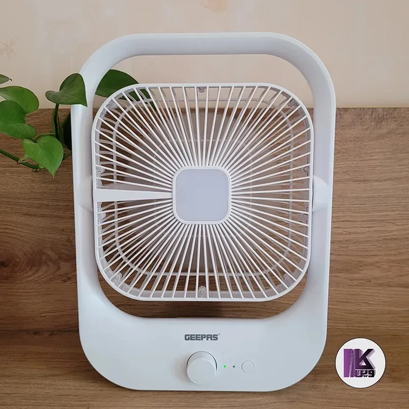 پنکه شارژی جی پاس مدل GF21162 کد 162 ظرفیت 1200 میلی آمپر ساعت