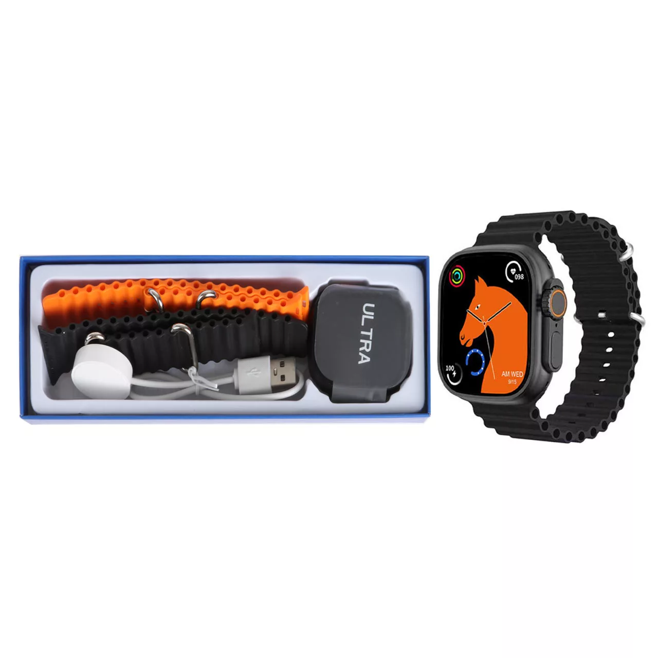 ساعت هوشمند مدل T3000 دارای قابلیت های صفحه نمایش رنگی، صفحه نمایش لمسی بند سیلیکون