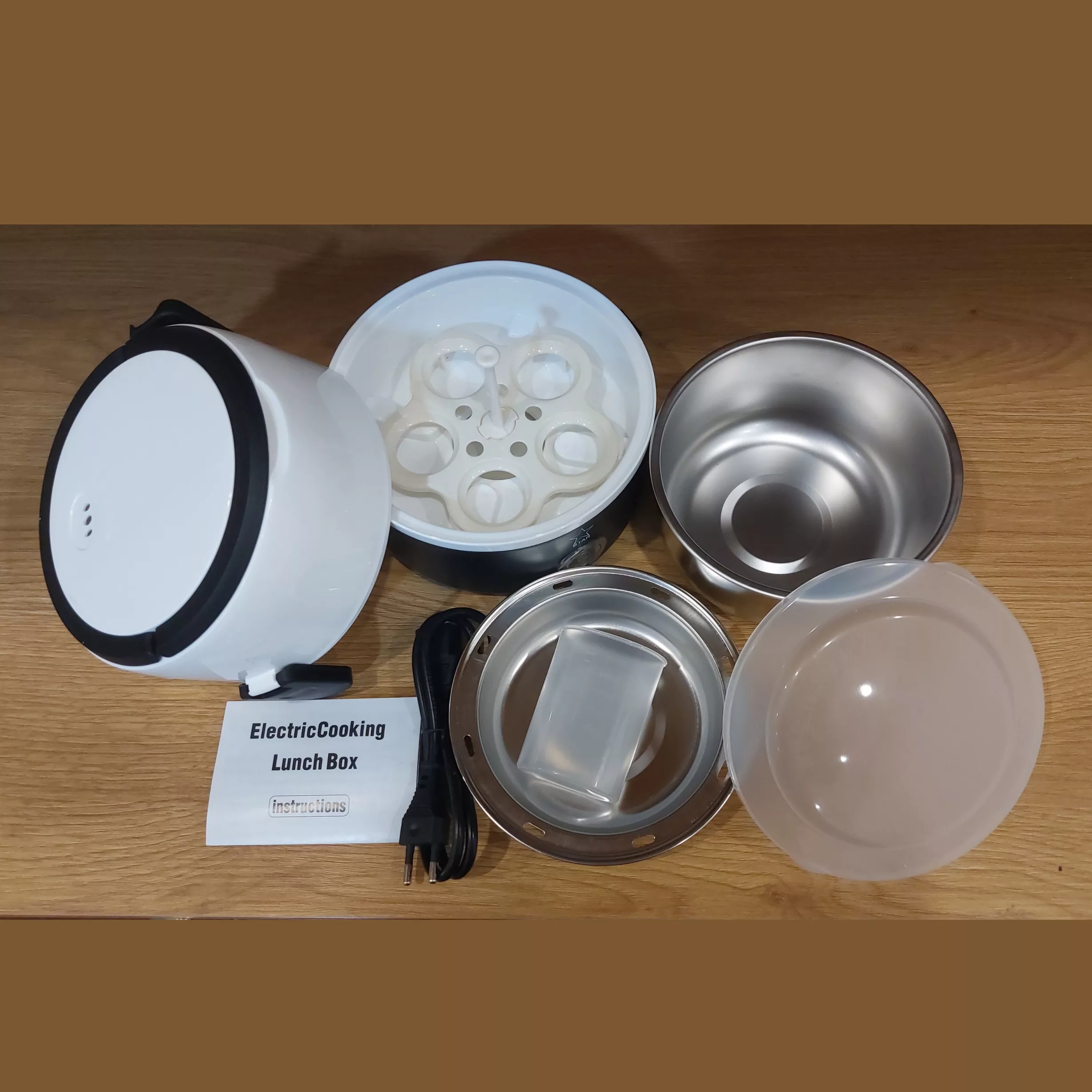 ظرف غذای برقی مدل HM-01 همراه با استند تخم مرغ پز