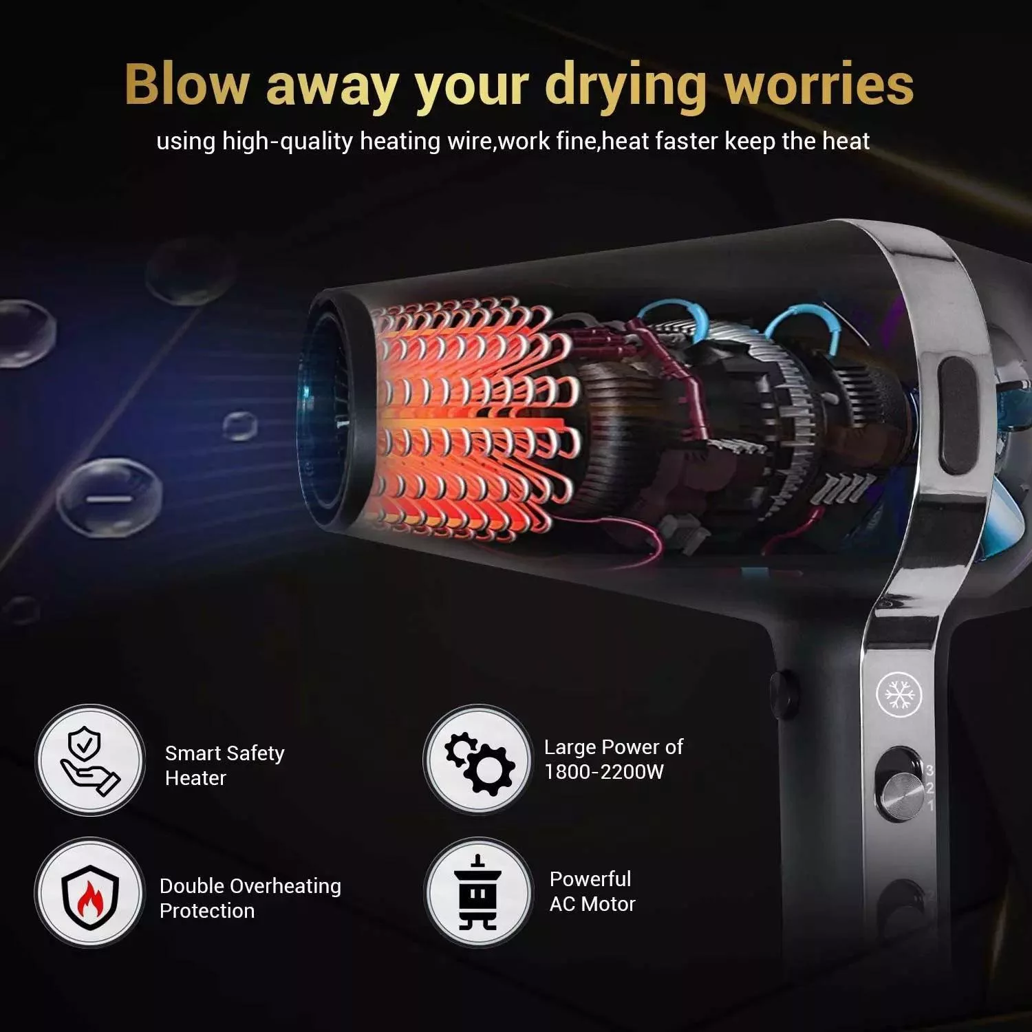 سشوار حرفهای وی جی ار مدل V-451