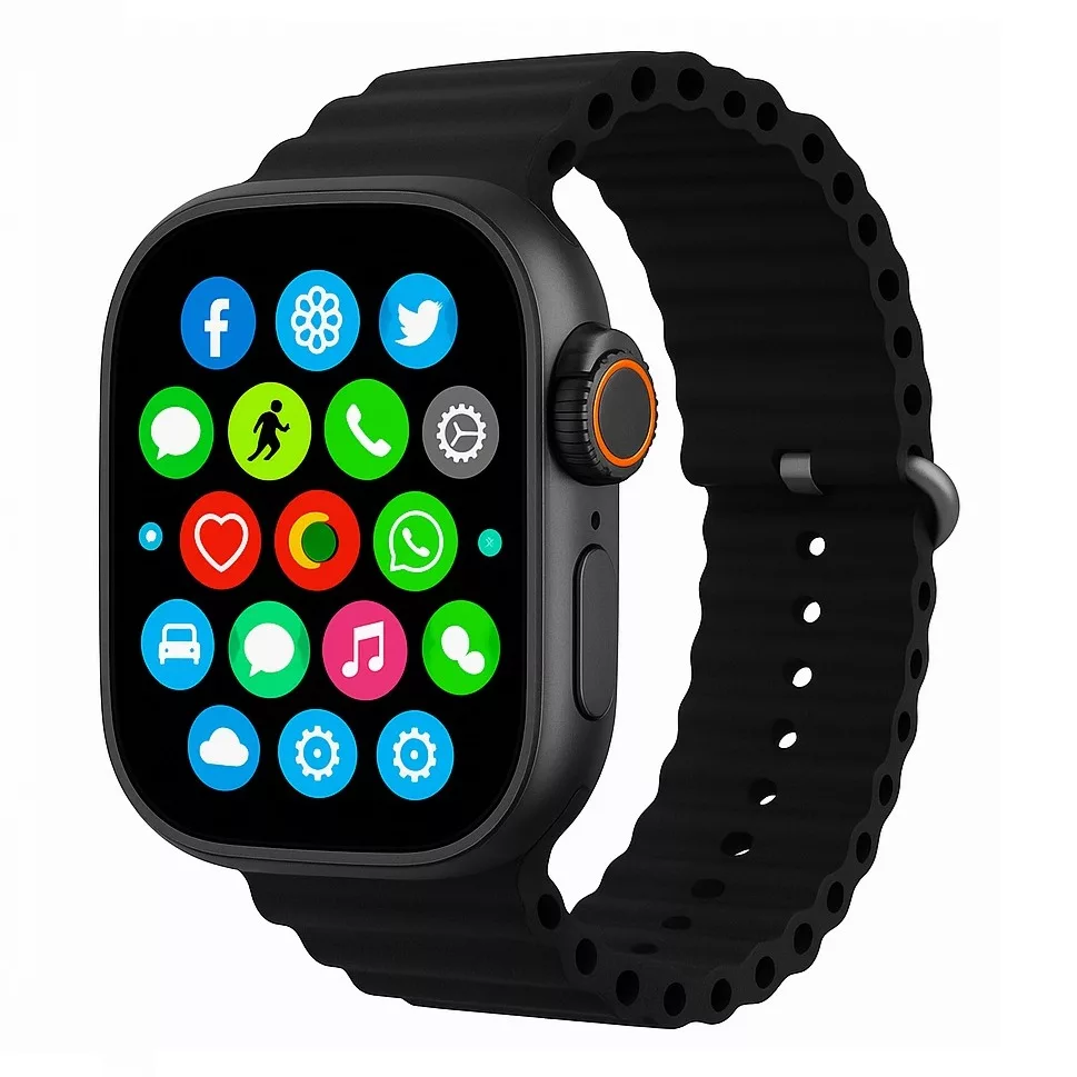 ساعت هوشمند 49 میلیمتری  مدل AK79 با بند سیلیکونی