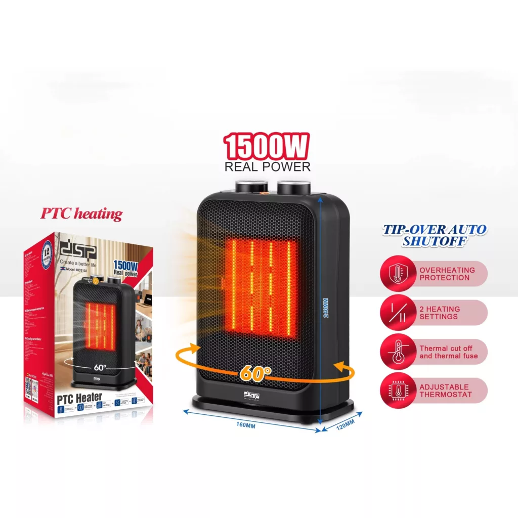 فن هیتر دی اس پی مدل KD3102