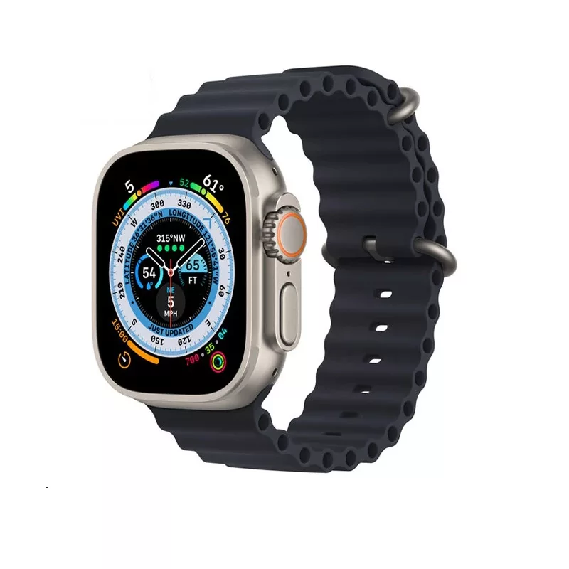 ساعت هوشمند 44 میلی متری هاینو تکو مدل APY H49 ULTRA MAX با بند سیلیکونی