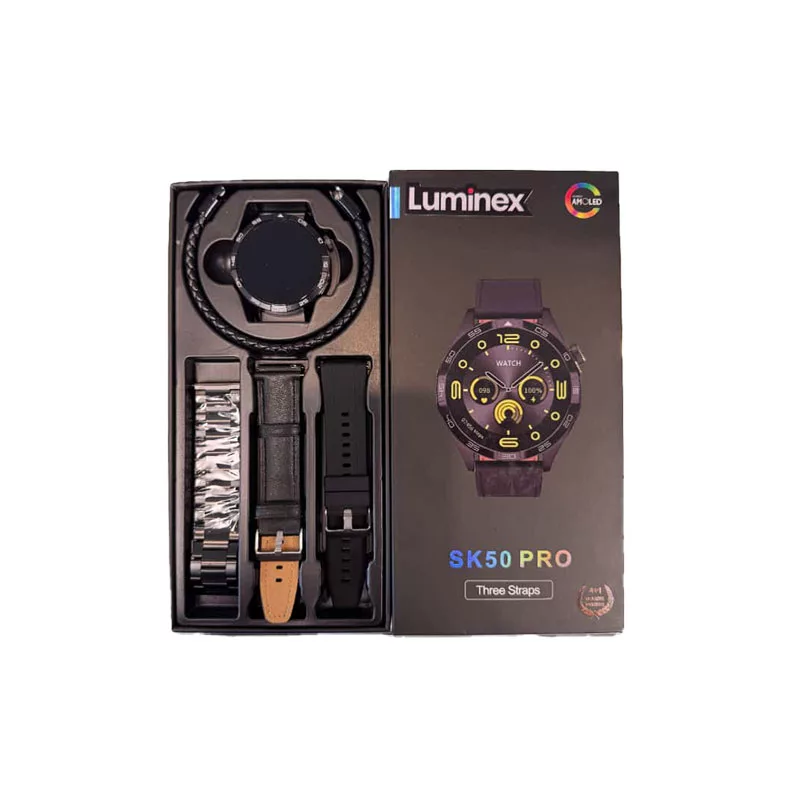 ساعت مچی هوشمند 52 اینچ لومینکس مدل SK50 pro با بند سیلیکونی و فلزی و چرمی