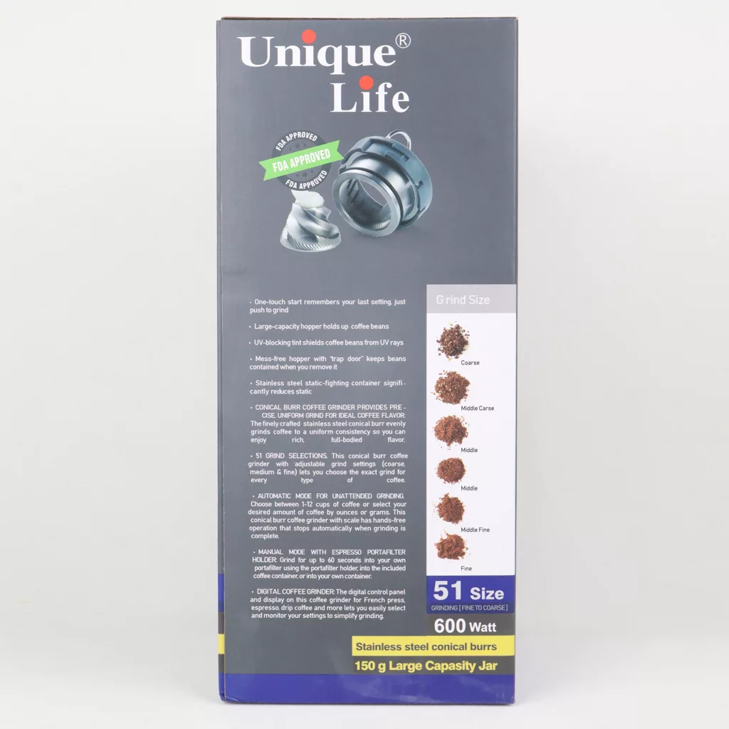 آسیاب قهوه یونیک لایف مدل UL-CG019S