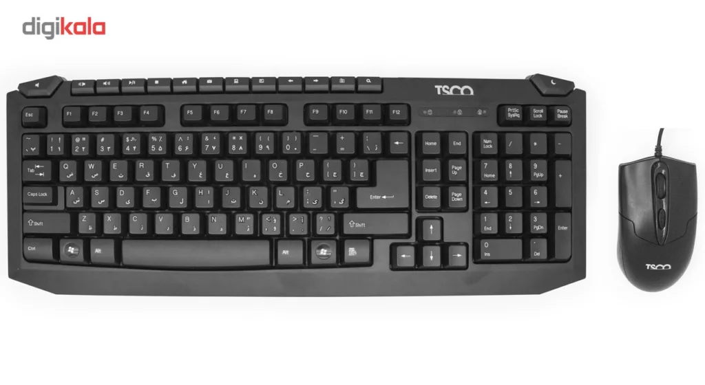 کیبورد و ماوس تسکو مدل TKM 8054N، سوییچ ممبران، Full-Size