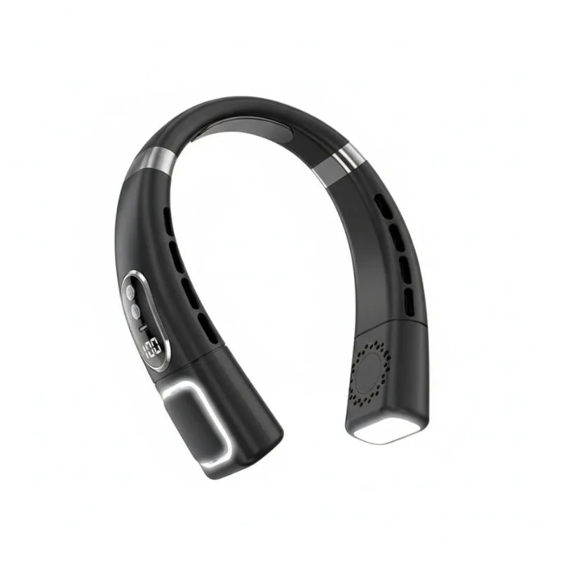 پنکه گردنی مدل Turbo Bladeless ال ای دار ظرفیت 20000 میلی‌آمپر ساعت