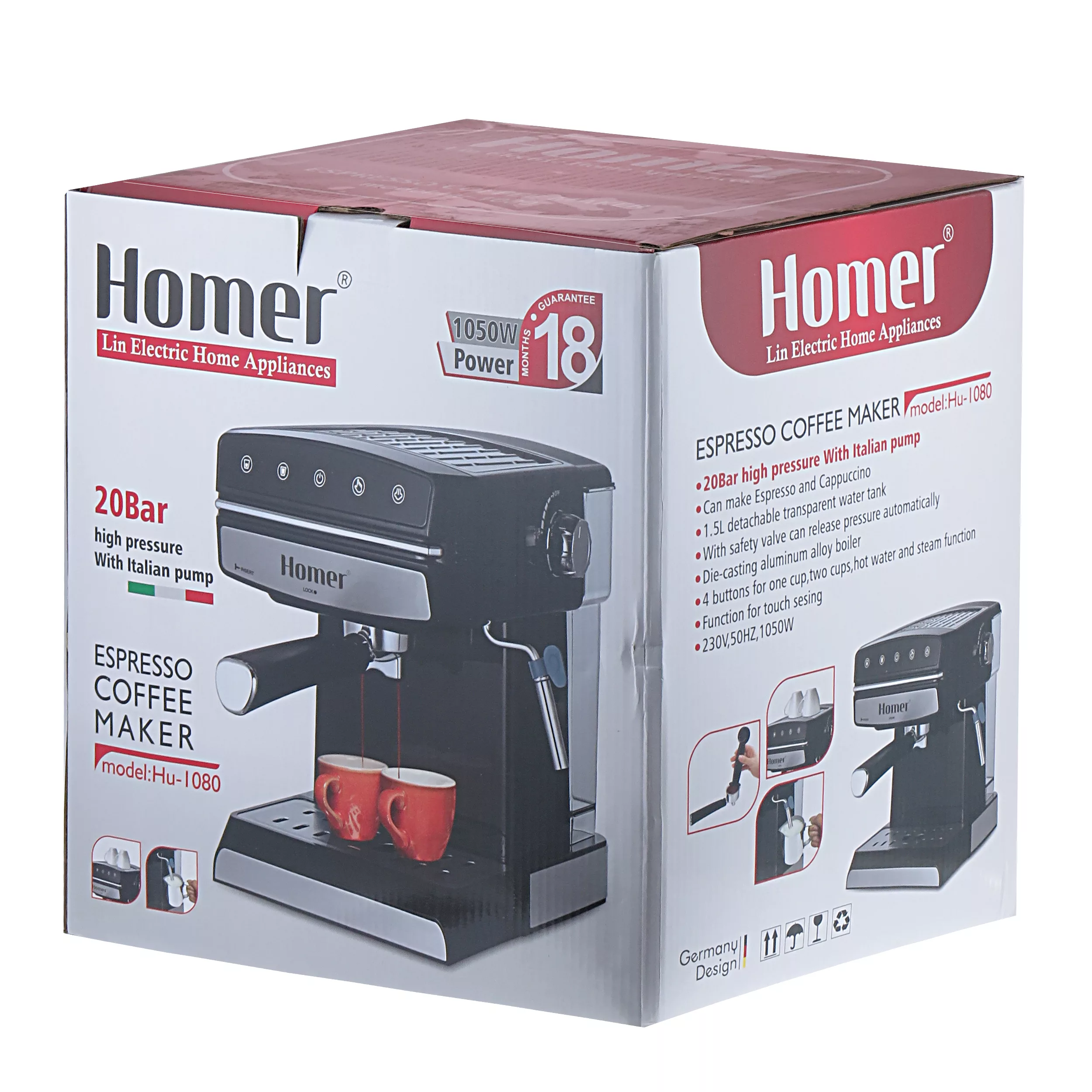 اسپرسو ساز هومر مدل Hu/1080