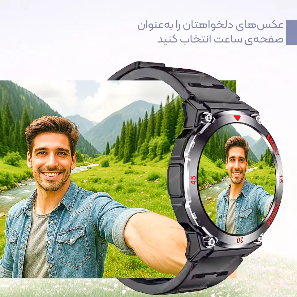 ساعت هوشمند 48 میلی متری مدل V900i PRO با بند سیلیکونی