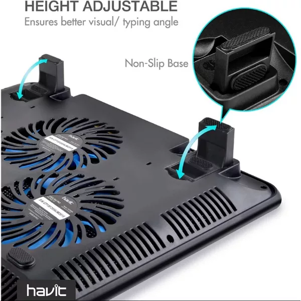 پایه خنک کننده تنظیم ارتفاع لپ‌تاپ هویت مدل F2067