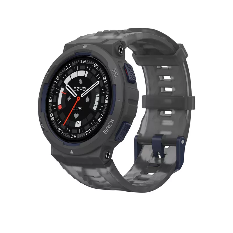 ساعت هوشمند 44 میلی متری آمازفیت مدل APY MATERIALS ACTIVE EDGE با بند سیلیکونی