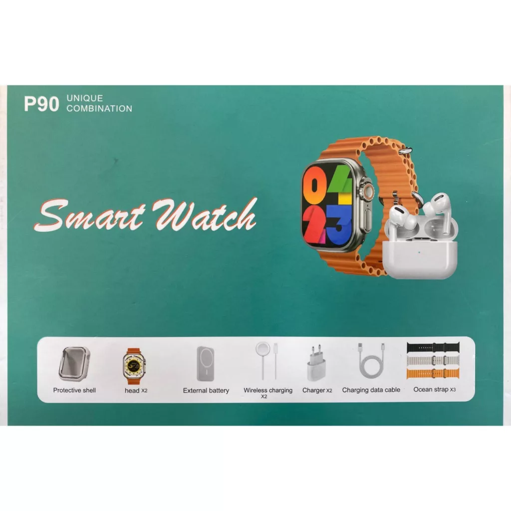 ساعت هوشمند یونیک مدل P90 به همراه هدفون بیسیم