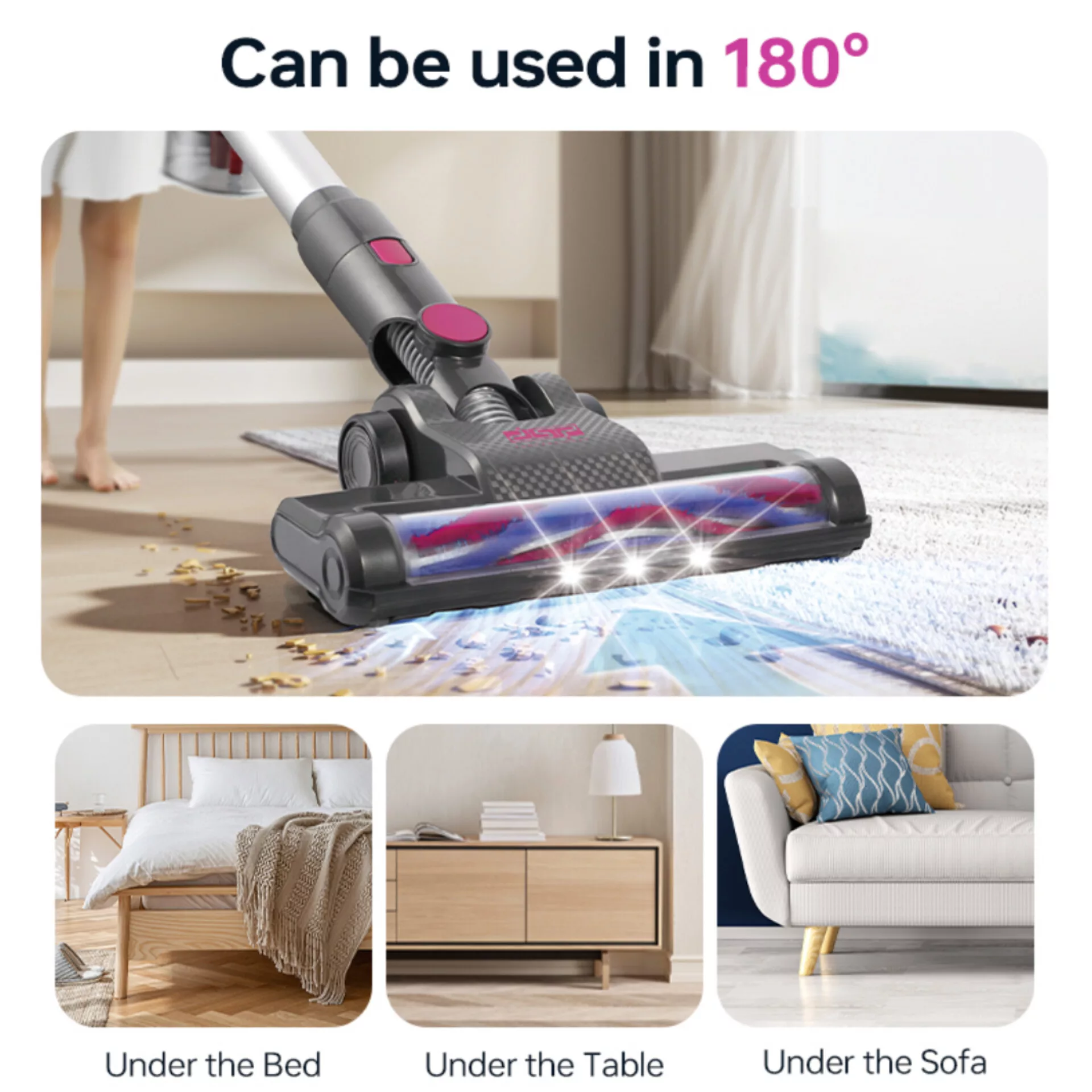 جارو شارژی عصایی دی اس پی مدل KD2044