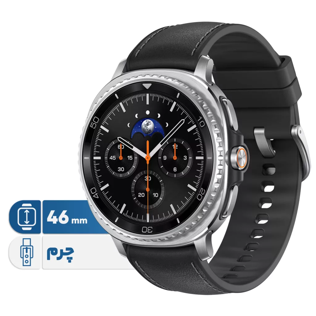 ساعت هوشمند 46 میلی‌متری سامسونگ مدل Galaxy Watch 8 Classic با بند چرمی