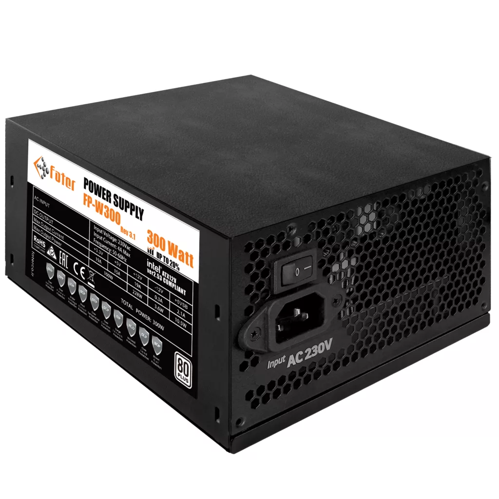 منبع تغذیه کامپیوتر 300 وات فاطر مدل FP-W300 80Plus 300W