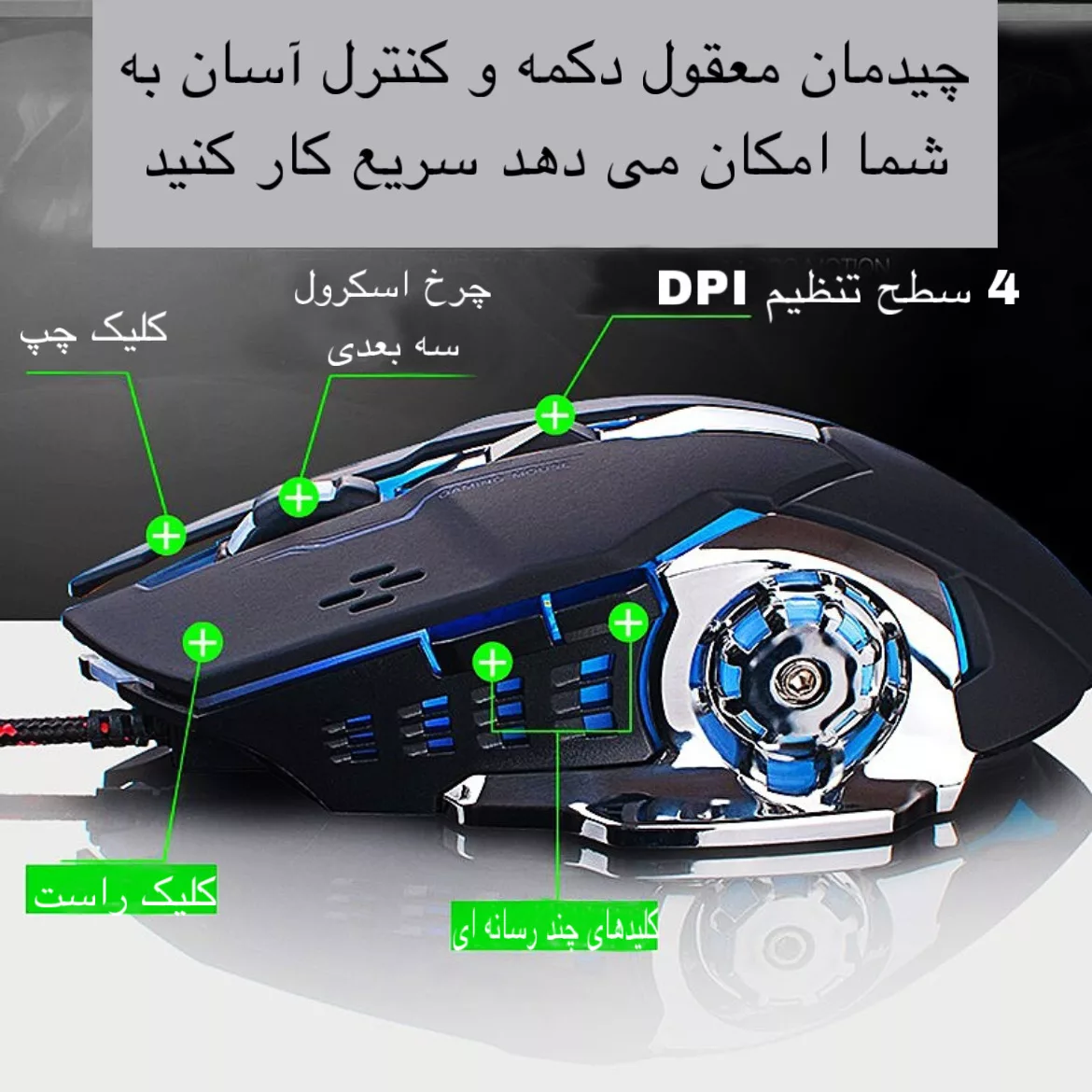 ماوس گیمینگ آئولا مدل S20