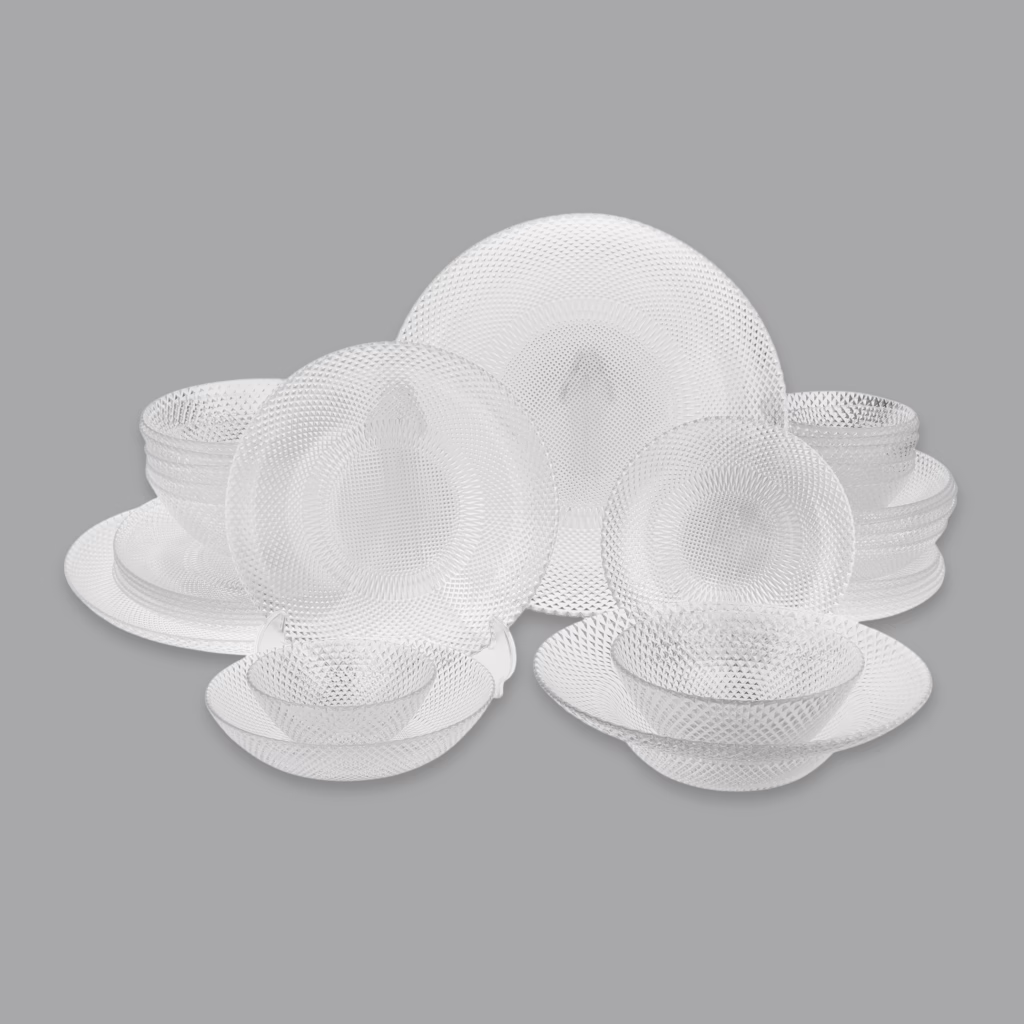 سرویس غذاخوری 33 پارچه 6 نفر نوری تازه مدل پیکسل کد NT20002100T