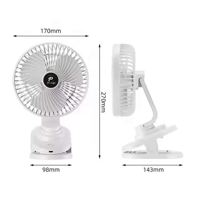 پنکه رومیزی پی نت مدل P.803 ظرفیت 2000 میلی‌آمپر ساعت