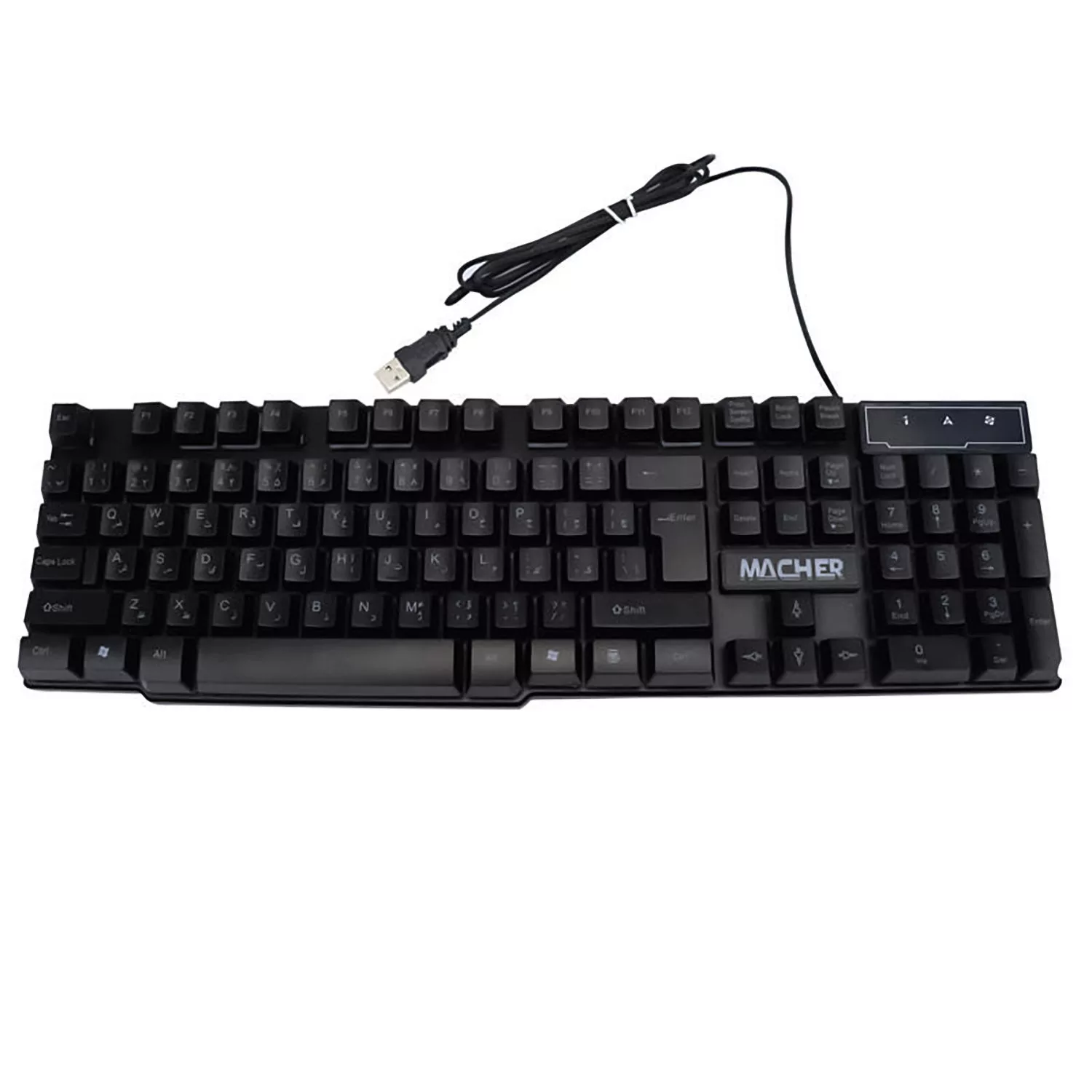 کیبورد گیمینگ مچر مدل MR-304 Full-Size LED RGB