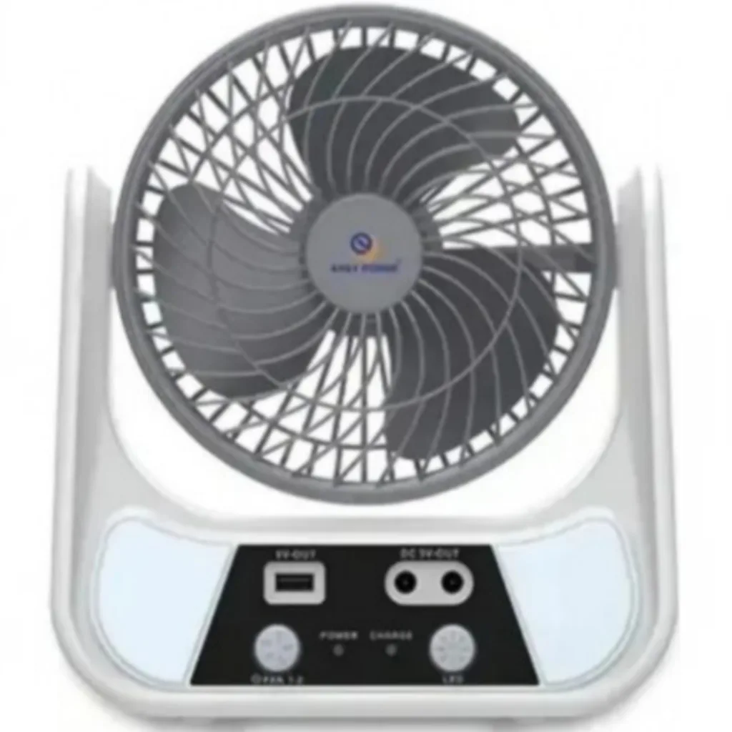 پنکه شارژی مدل صفحه خورشیدی ظرفیت 3000 میلی آمپر ساعت