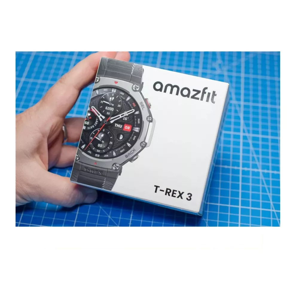 ساعت هوشمند امیزفیت مدل MMD TREX 3 AWARE  دارای قابلیت های صفحه نمایش رنگی، صفحه نمایش لمسی، کنترل موسیقی (Music Player)، پشتیبانی از زبان فارسی در منو و سیستم‌عامل بند سیلیکون