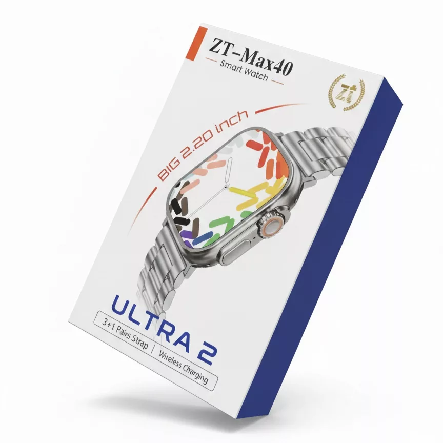 ساعت هوشمند ۴۹ میلی متری زد تی فیت مدل ZT-Max40 با بند فلزی و سیلیکونی