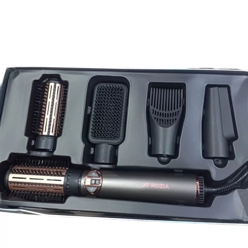 سشوار برس‌دار چرخشی 1000 وات روزیا مدل HC8116 5in1