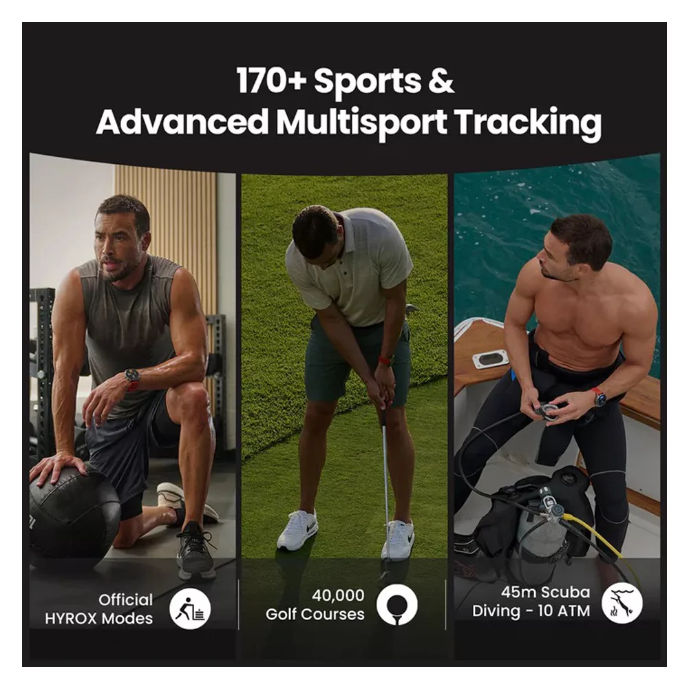 ساعت هوشمند 47 میلی متری امیزفیت مدل Balance 2 با بند سیلیکونی