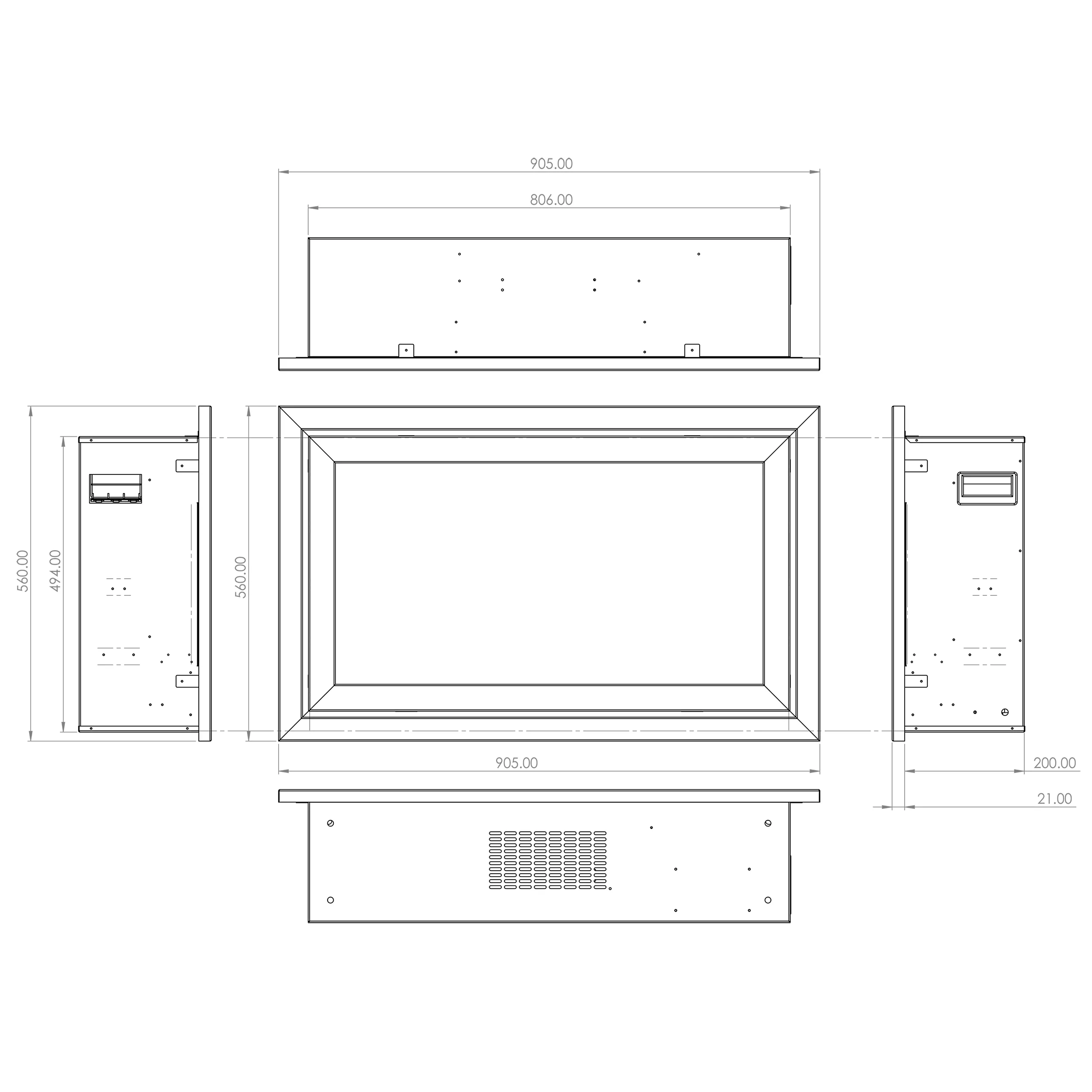 شومینه دیواری برقی شومینه آوالون مدل دیتون 90