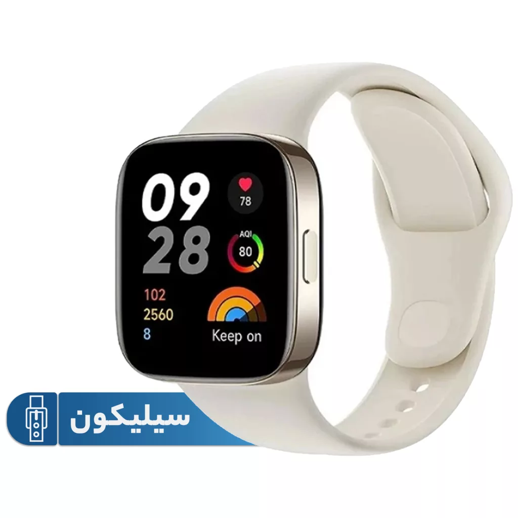 ساعت هوشمند مدل Mi Redmi Watch 3 Active دارای قابلیت های صفحه نمایش رنگی، صفحه نمایش لمسی، کنترل موسیقی (Music Player)، کنترل سطح اکسیژن خون، قابلیت مکالمه از طریق بلوتوث بند سیلیکون