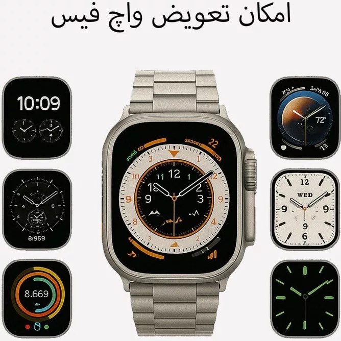 ساعت هوشمند 49 میلیمتری توسما مدل HG99 ULTRA2 با بند استیل