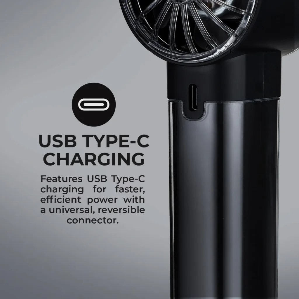 پنکه شارژی جی پاس مدل GF21226 ظرفیت 3000 میلی‌آمپر ساعت