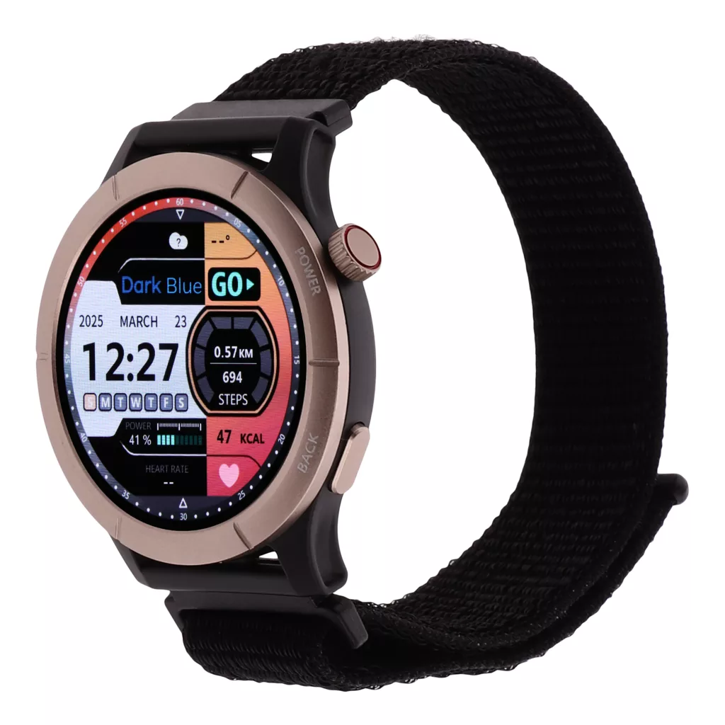 ساعت هوشمند 45 میلی‌متری دارک بلو مدل AmazWatch B با بند پلی استری