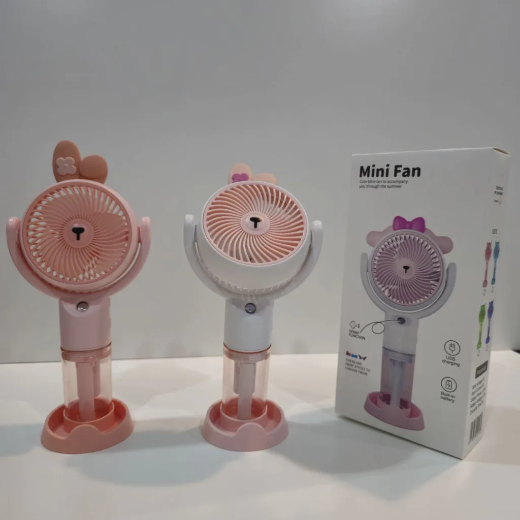 پنکه شارژی مدل مه پاش ظرفیت 400 میلی آمپر ساعت