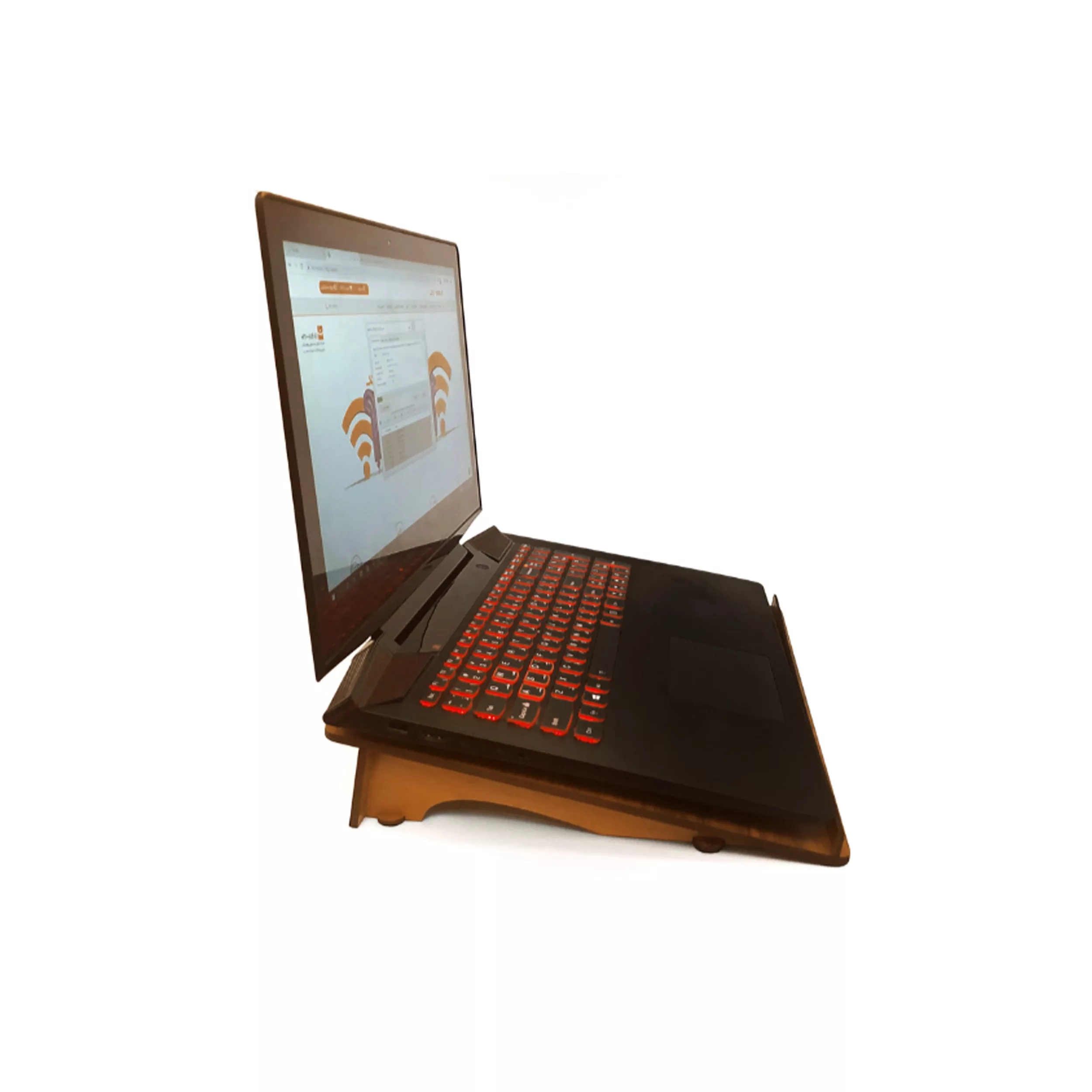 پایه نگهدارنده لپ تاپ فروردین مدل لانه زنبوری چوبی