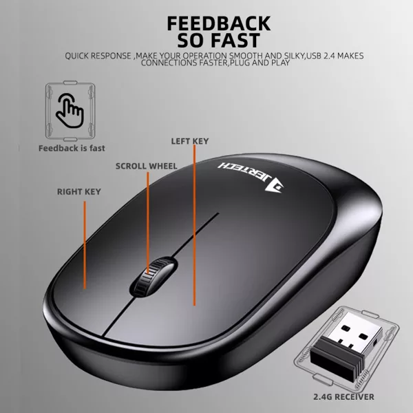 کیبورد و موس بیسیم جرتک مدل KM400