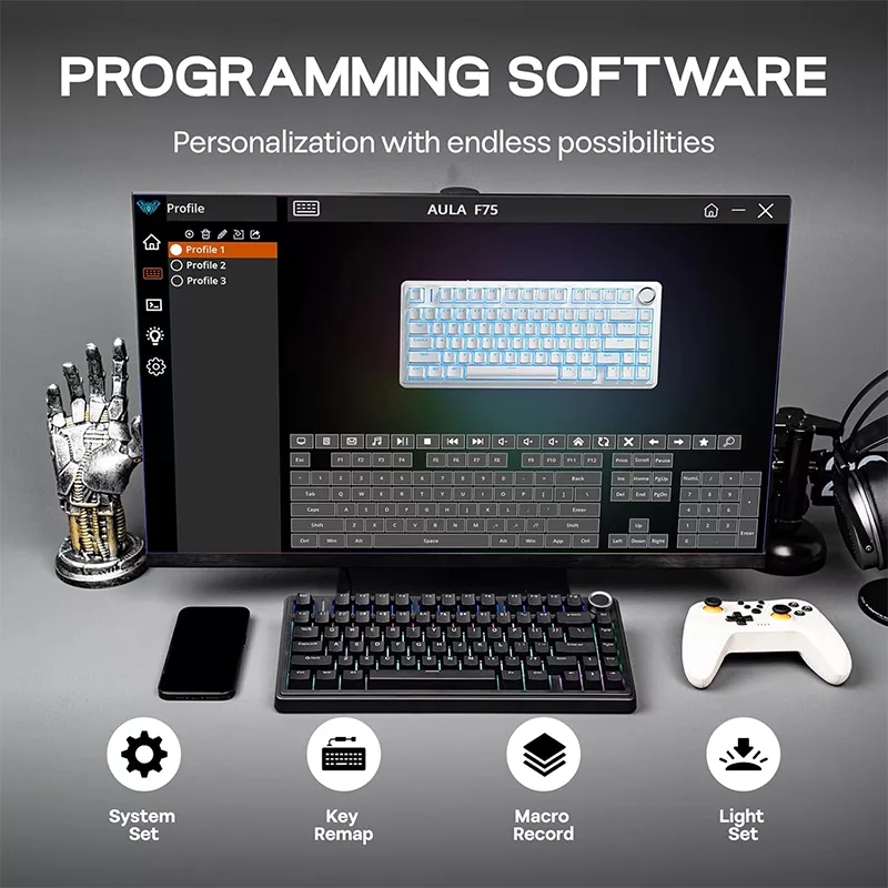 کیبورد مخصوص بازی آئولا مدل F75