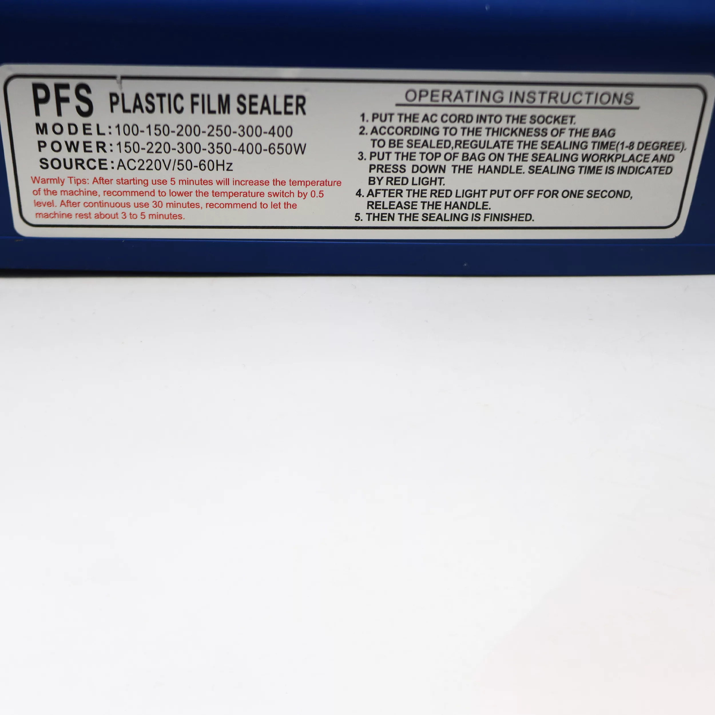 پرس برقی مدل YP-IMPULSE SEALAR-400MM