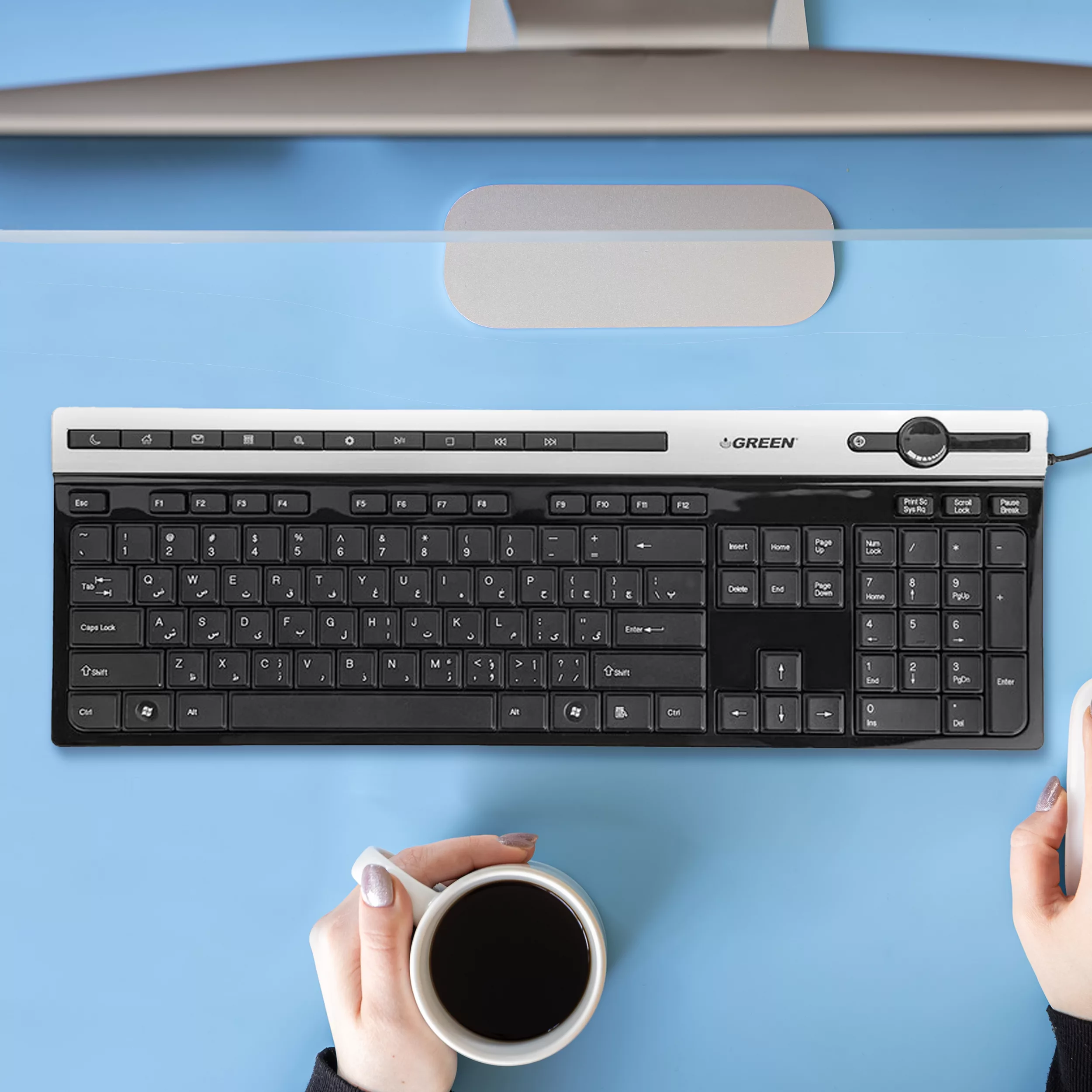 کیبورد گرین مدل GK-503، سوییچ ممبران، Full-Size